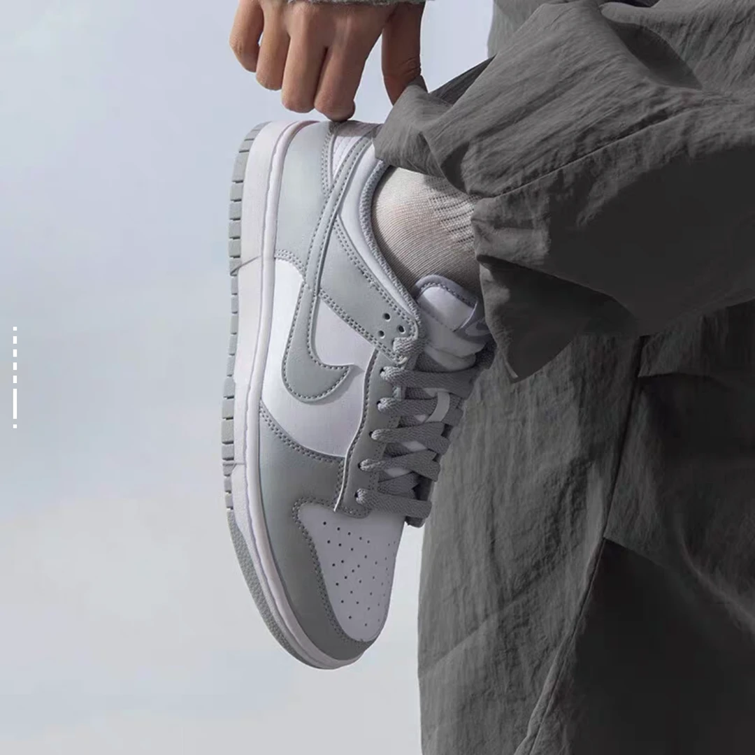 NIKE/耐克【简约灰白】新款热销 低帮休闲板鞋 男款Dunk HF5441105