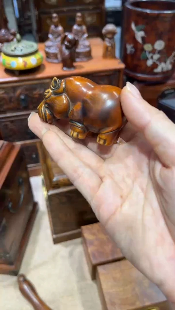 木小叶黄杨手把件