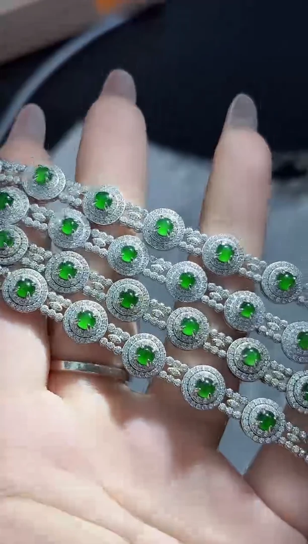 【闪购商品】翡翠手链银S925镶嵌多样性发其一