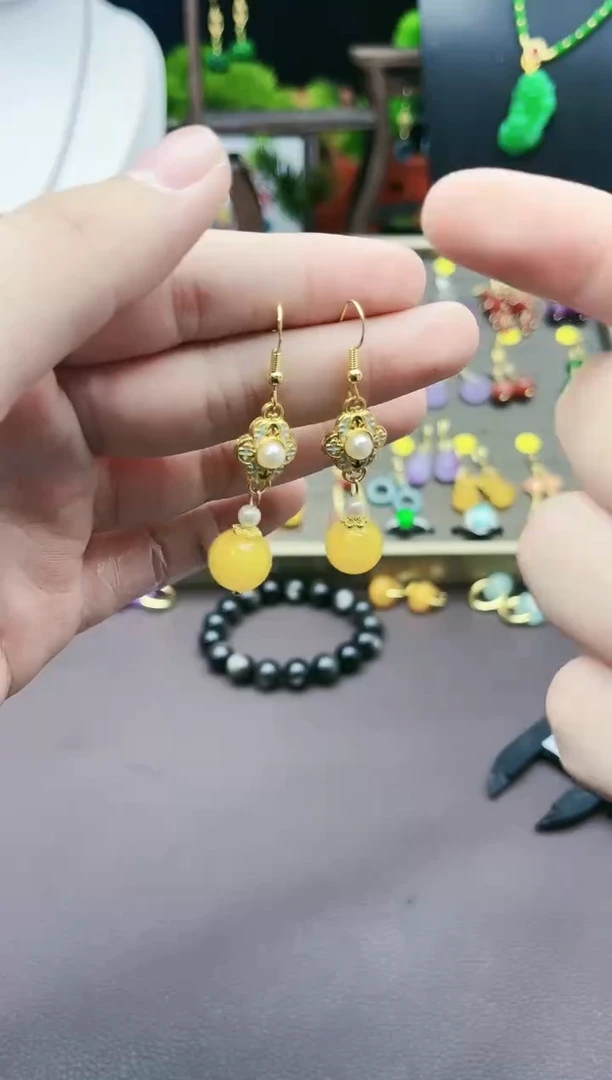 【闪购商品】玛瑙/玉髓耳饰银S925镶嵌330000