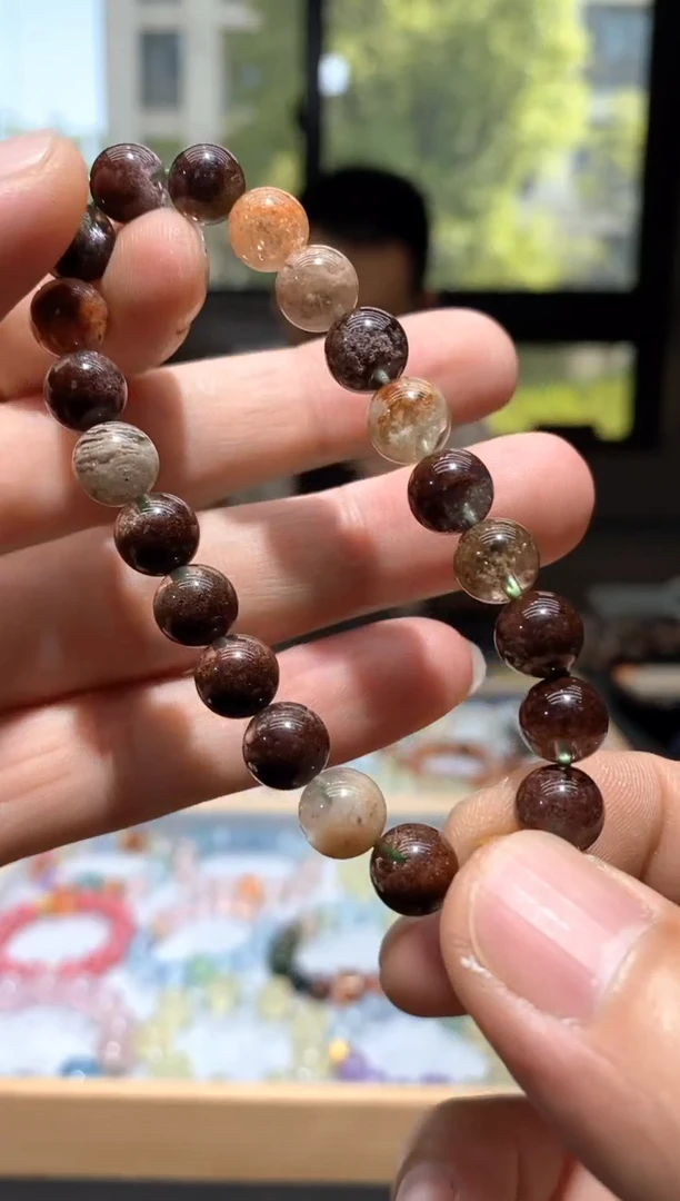 水晶手链未镶嵌19彩幽灵手链8.8mm