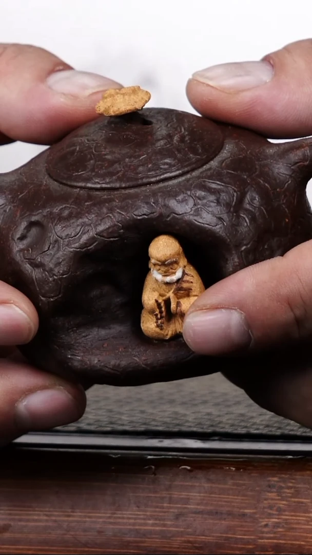 茶壶紫砂原矿紫朱泥达摩供春120cc