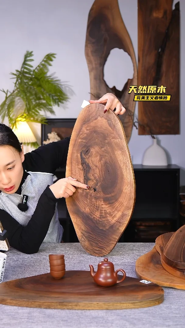 木北美黑胡桃原木.干裂疤结不属于商品质量问题完美主义者慎拍