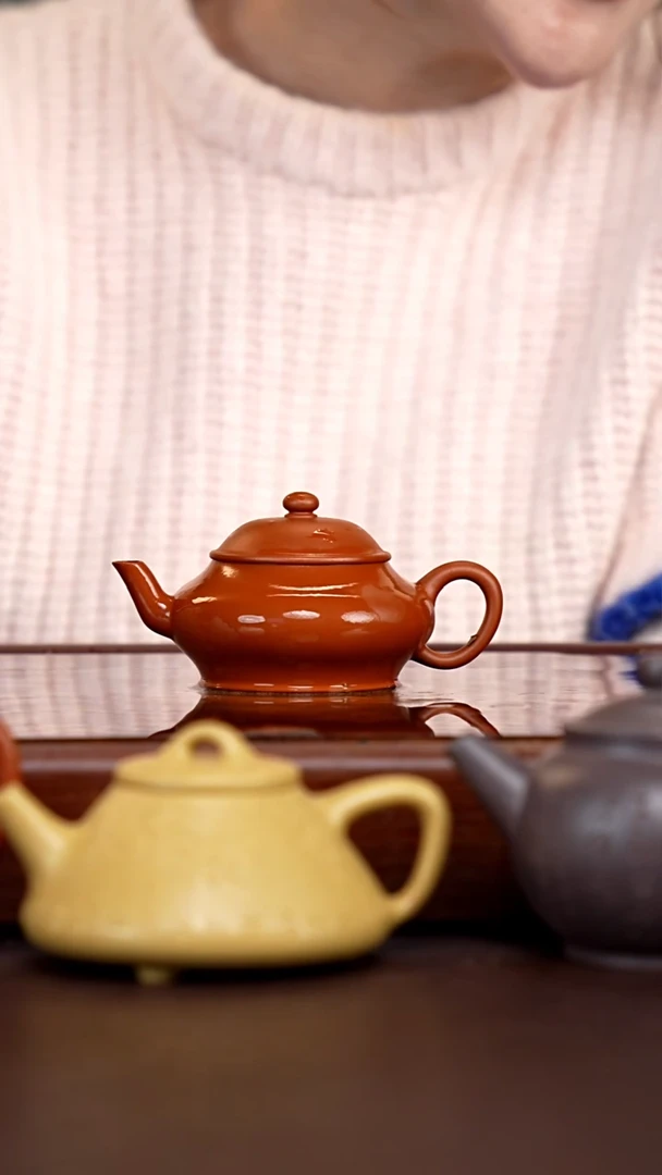 茶壶紫砂生砂鹅黄朱泥虚扁