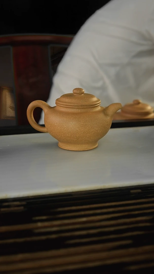 茶壶紫砂风***3大水潭豆青掇只230毫升