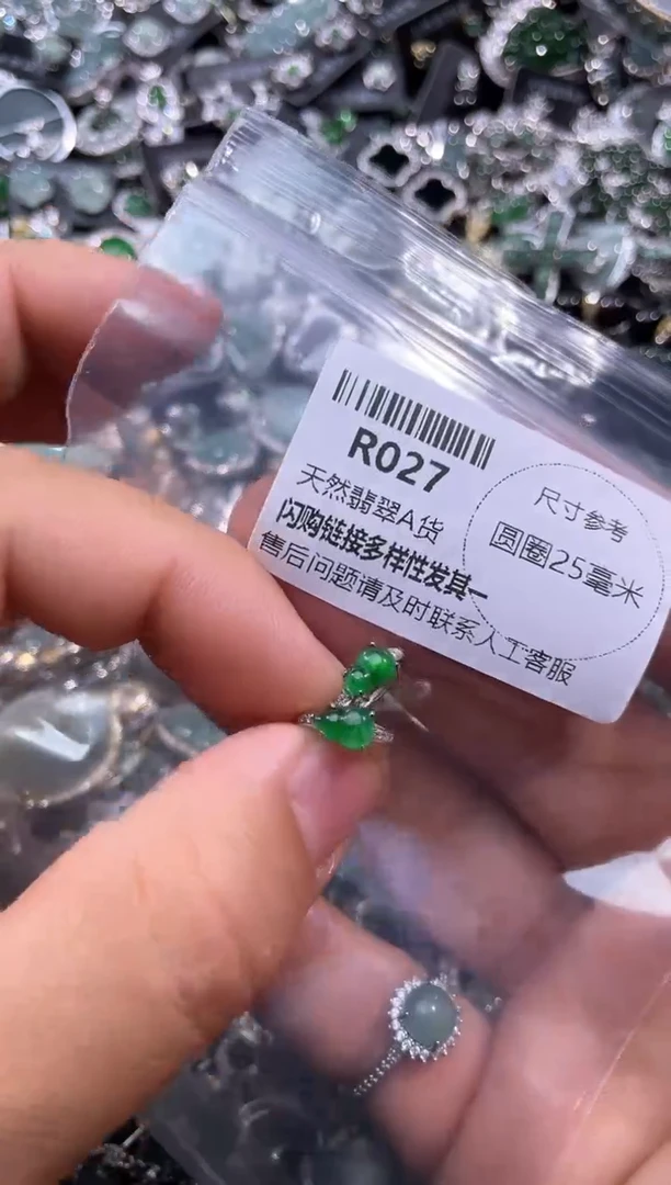 【闪购商品】翡翠颈饰未镶嵌R027耳扣