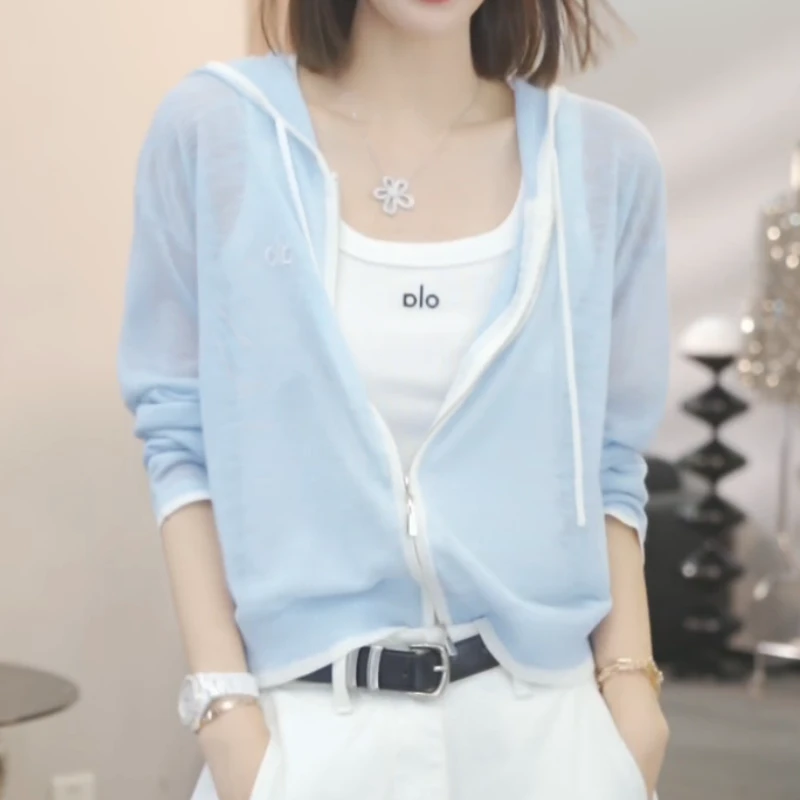 【旧星如寂】2025夏季新款时尚百搭休闲长袖修身连帽外套LK2504257