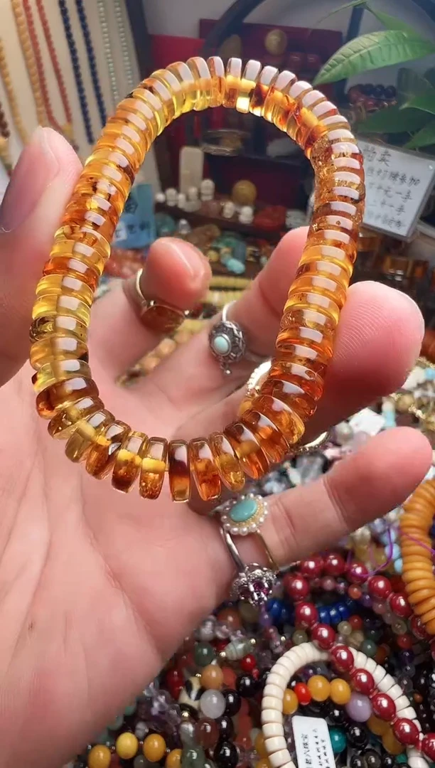 手链琥珀未镶嵌❤***芬 （一物一件）009642