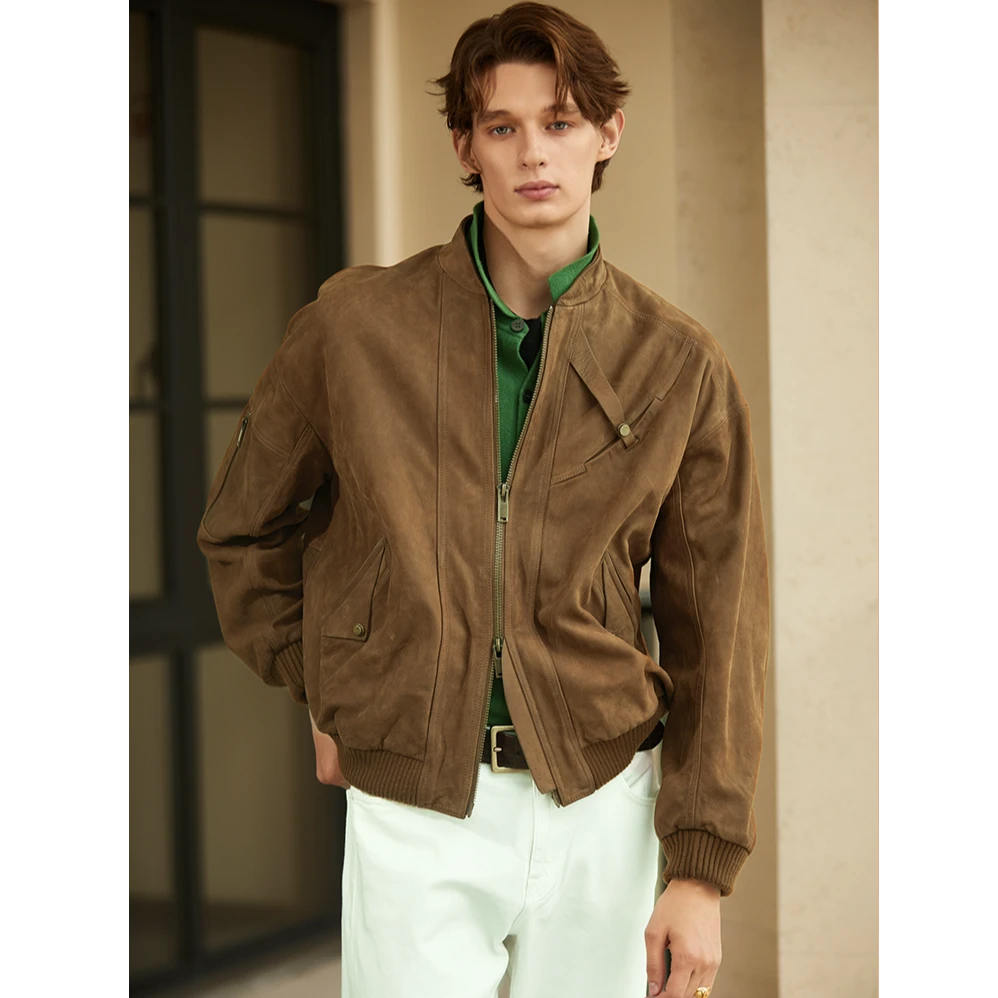 美拉德小众设计款皮衣 真皮皮衣夹克
