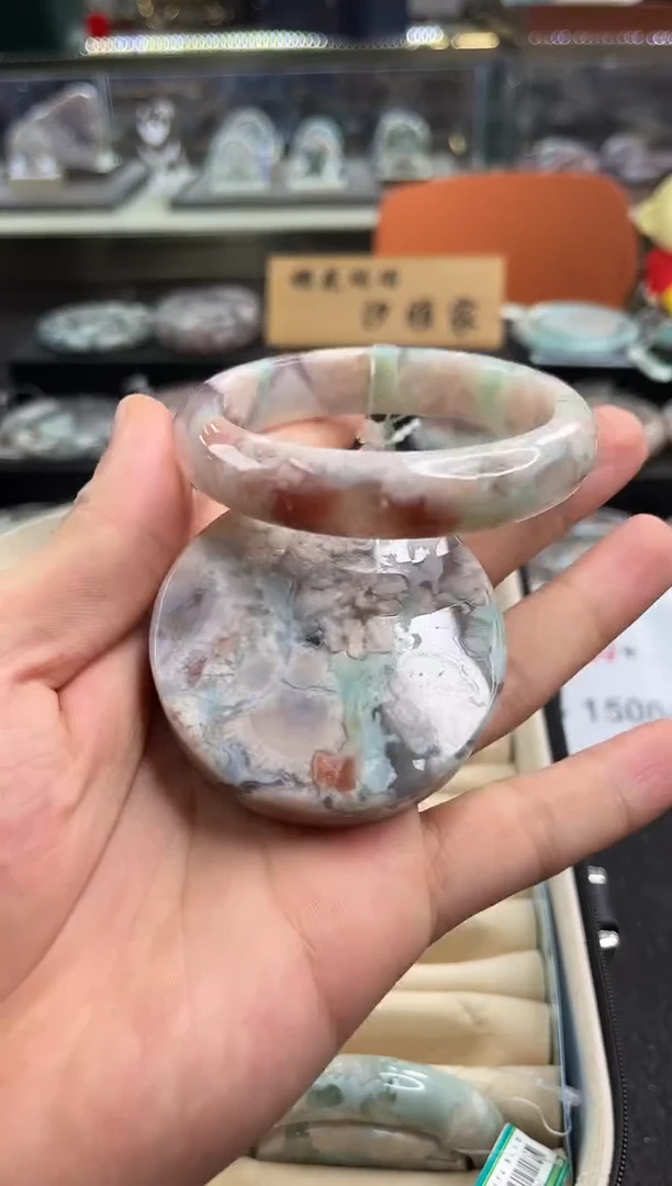未镶嵌手镯石英质玉58圈口（赠品镯心）3S9537