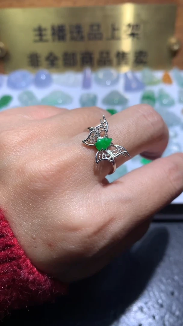 颈饰银S925镶嵌翡翠净货