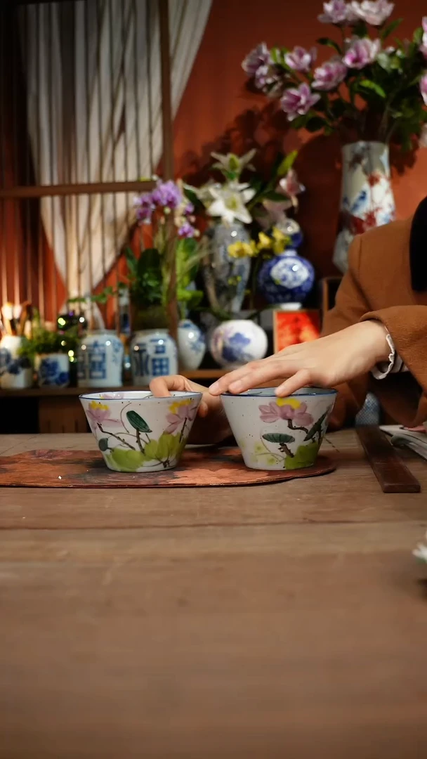 当代景德镇高温釉下彩手绘陶瓷餐具