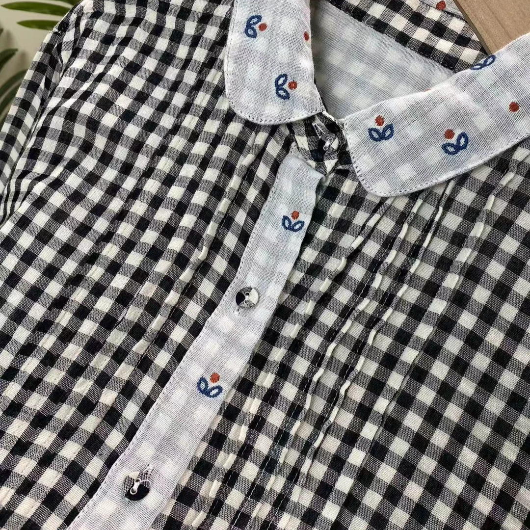 黑白拼接立领衬衫  2118