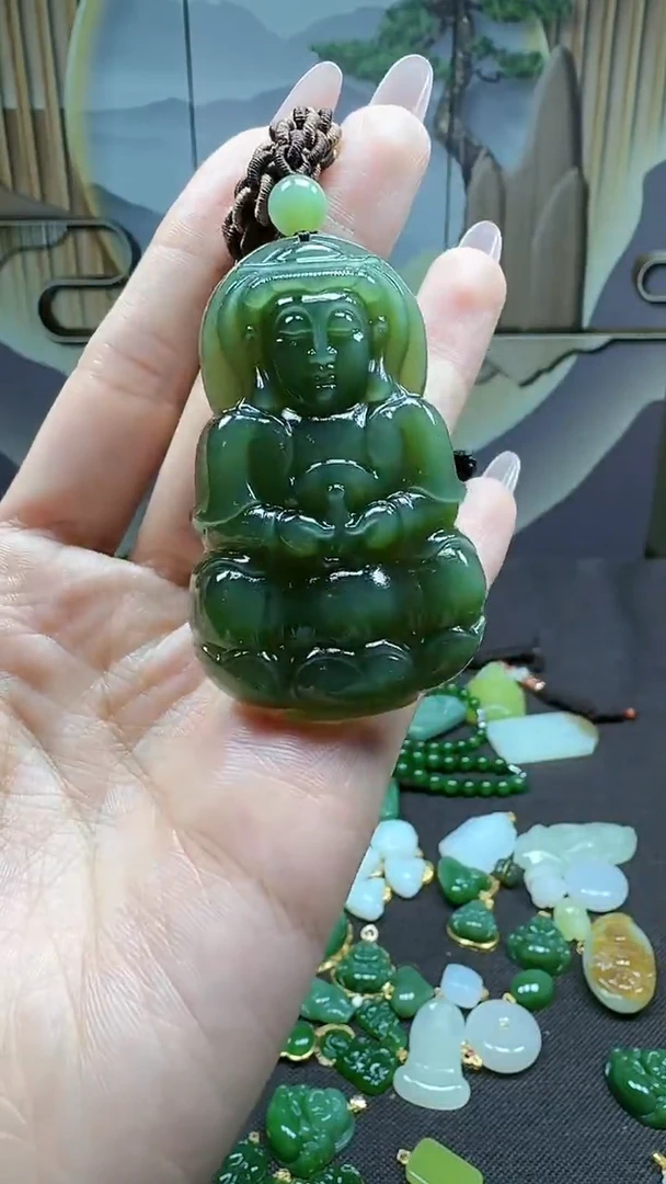 和田玉未镶嵌挂件1