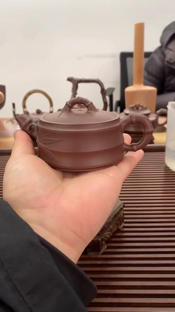 茶壶紫砂福利120毫升宽口竹段
