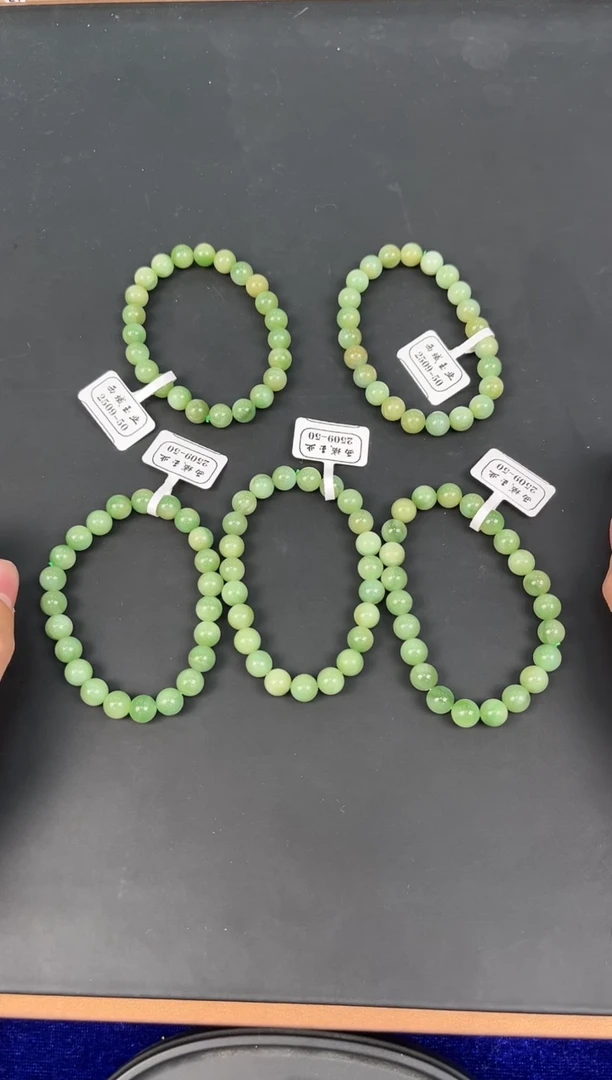 未镶嵌手串和田玉且末黑羊洞碧玉手串卡8微色差 多样性拍一发一