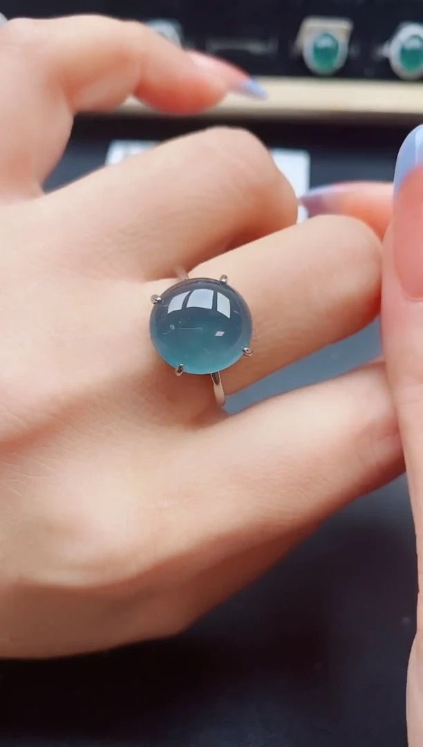 翡翠戒指银S925镶嵌321321