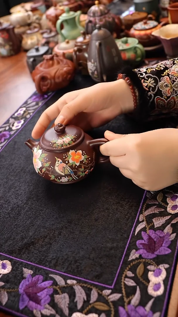 茶壶紫砂紫朱泥潘壶