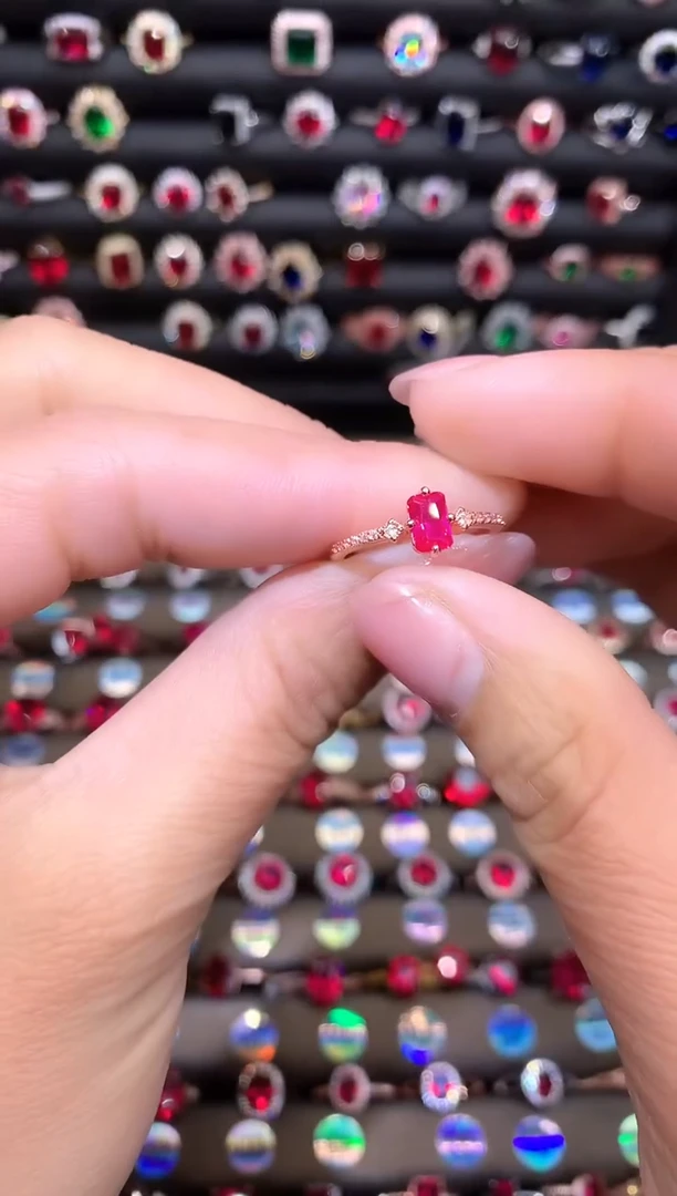 【闪购商品】红宝石戒指银S925镶嵌1