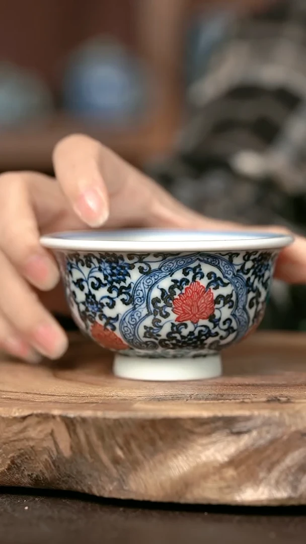 手绘手绘高温现代瓷  气如意纹大压100cc