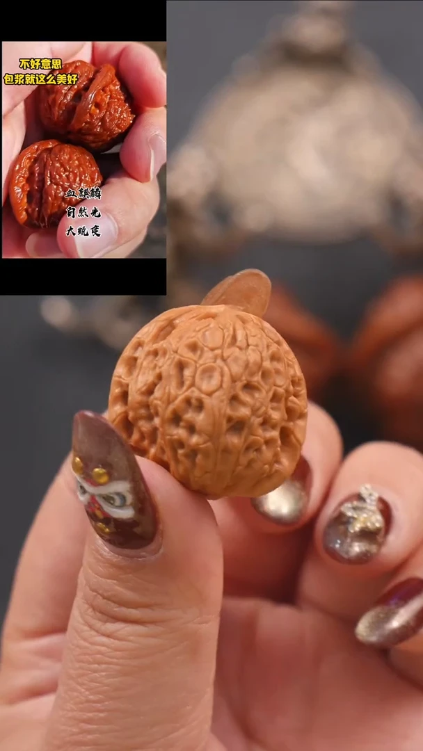 【闪购商品】文玩核桃把件30龙胆元宝