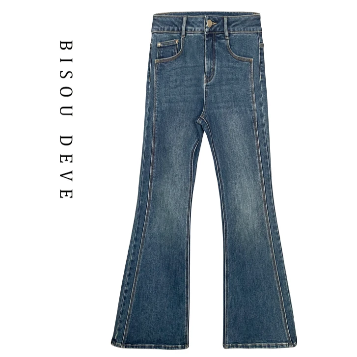 【高高甄选】线雕德绒牛仔裤BR21108249