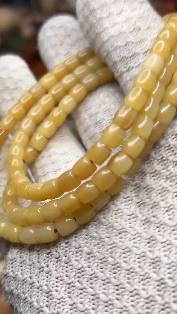 驼骨手串/手链0.6驼牙玉化直切108