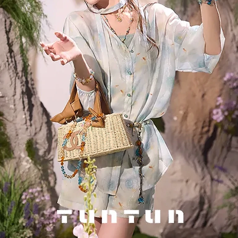 小众设计【波妞波妞~送的裹胸加了吊带 快夸我！】汉元素夏款套装