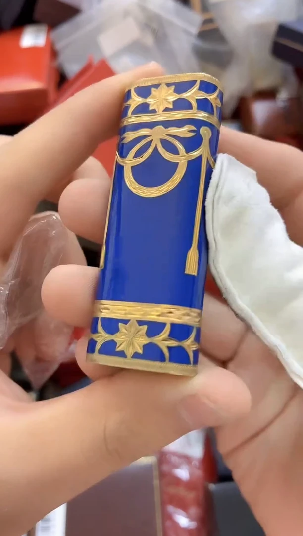 卡蓝金18K珐琅彩打火机