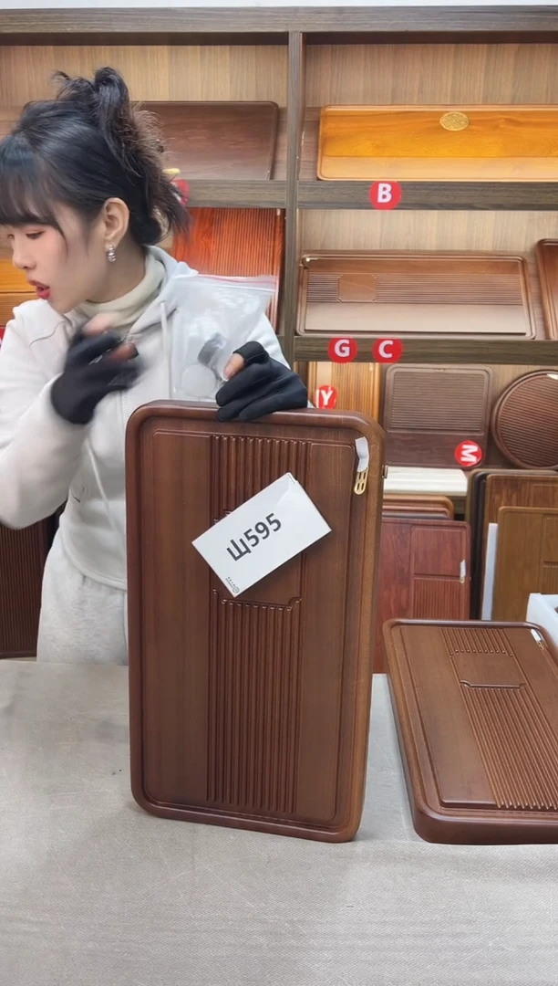 595# 微瑕 花梨木纳福款-50*28*4-