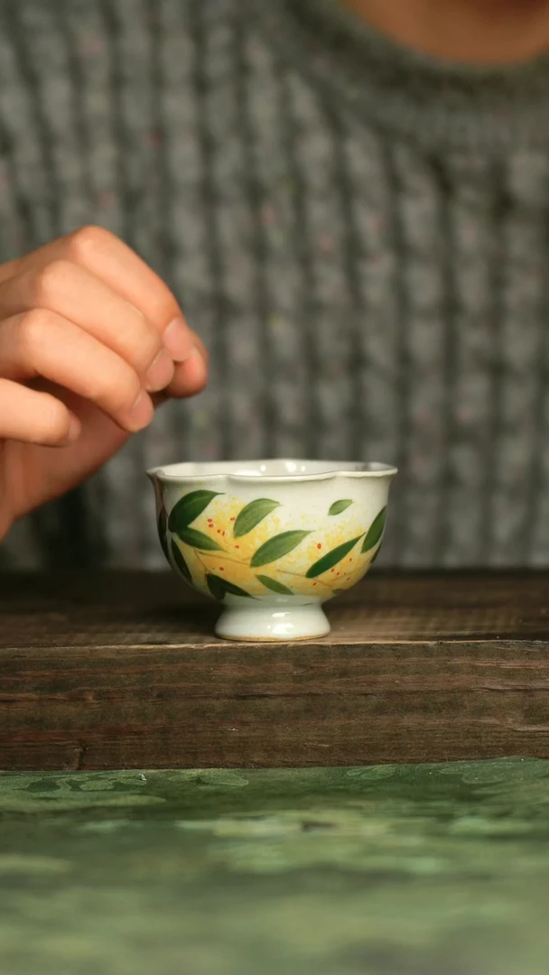 陶瓷青诗集手工手绘瓷器