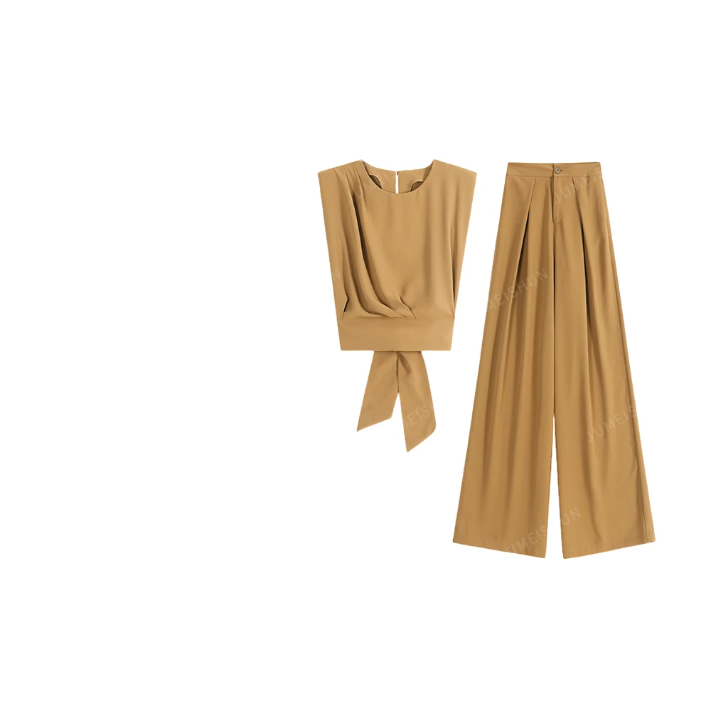 轻奢新款休闲长裤百搭上衣套装393182