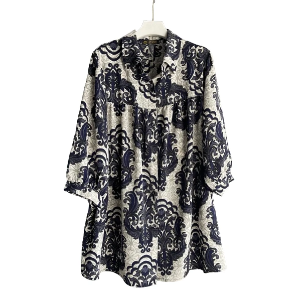 大码雪纺衬衫宽松遮肉显瘦时尚百搭娃娃衫夏季上衣