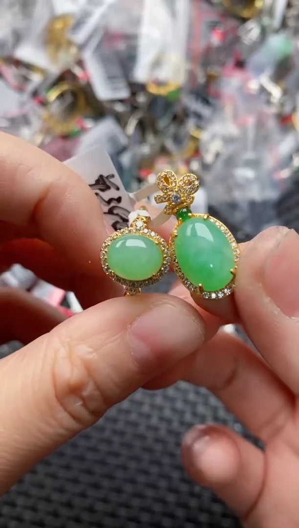 银S925镶嵌戒指翡翠999