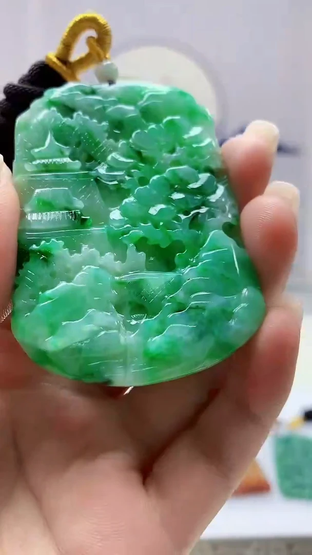 定制翡翠未镶嵌4812ms-毛货167山水