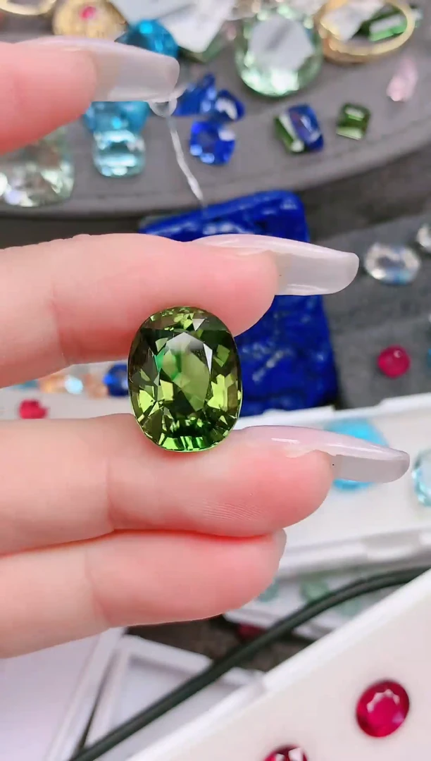 未镶嵌珠宝半成品碧玺天然15.78ct