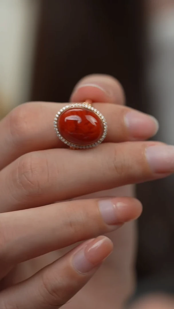 未镶嵌Y67（多样性发一件）南红玛瑙戒指