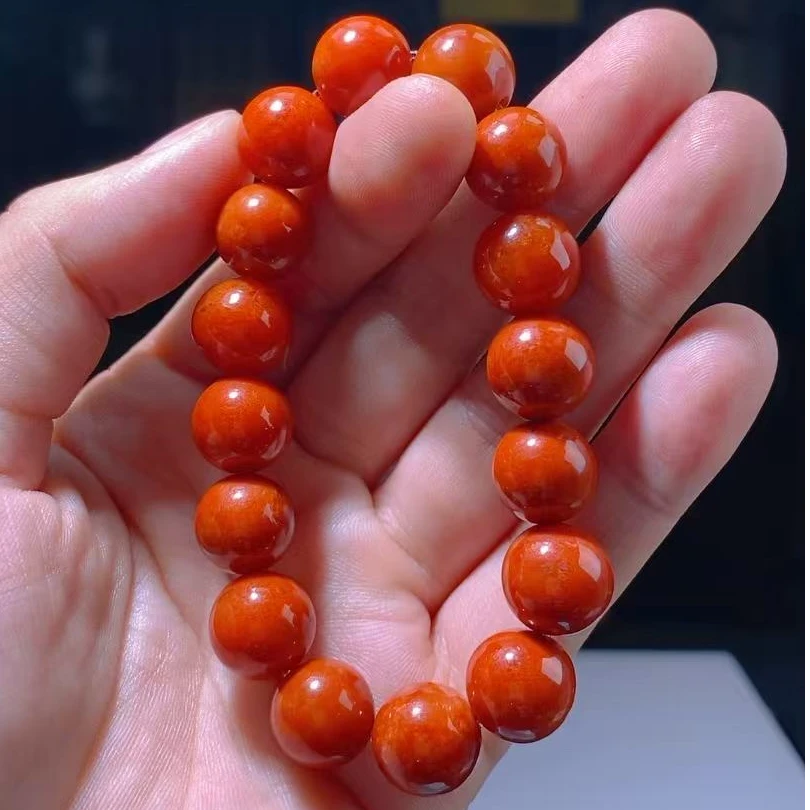 时尚翡翠红翡气质百搭手串1-LLF09