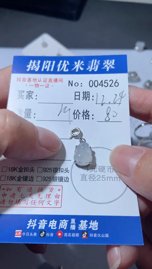 颈饰银S925镶嵌翡翠L**i 银S925镶嵌