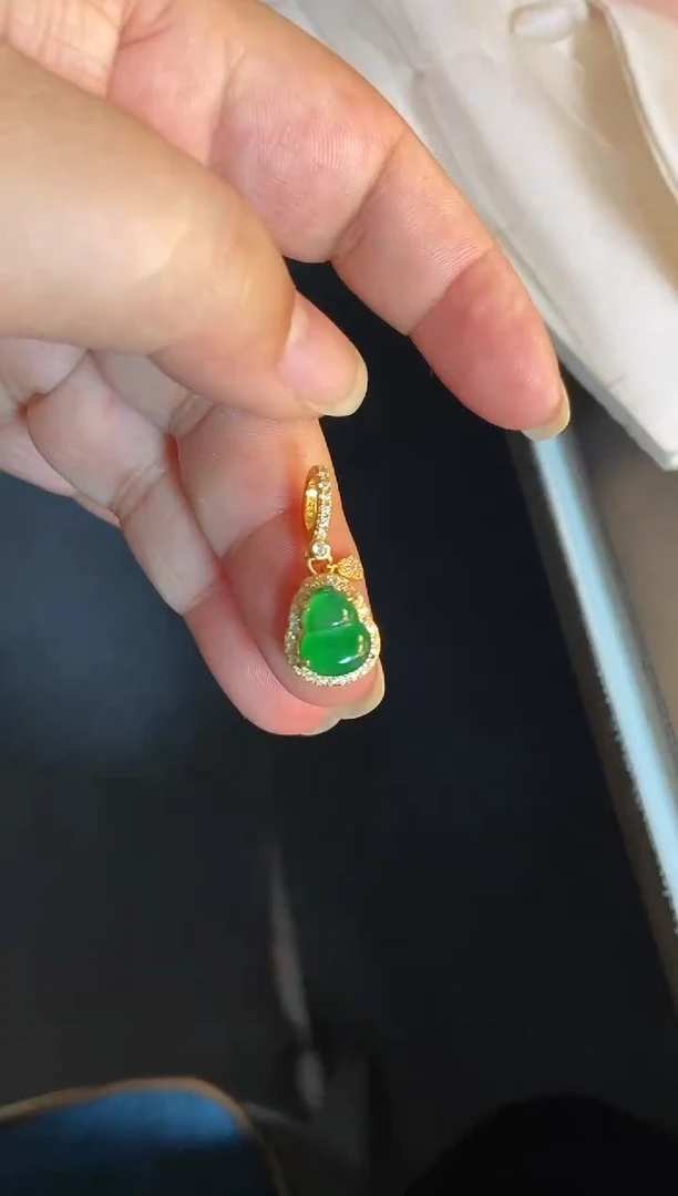 吊坠(不含链)银S925镶嵌翡翠1