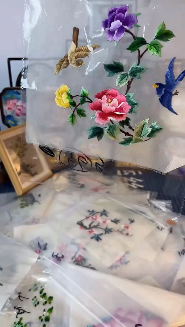 织绣纯手工苏绣双面绣绣布56