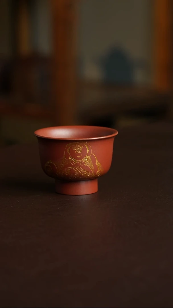 茶杯紫砂35号宜兴原矿紫砂作品