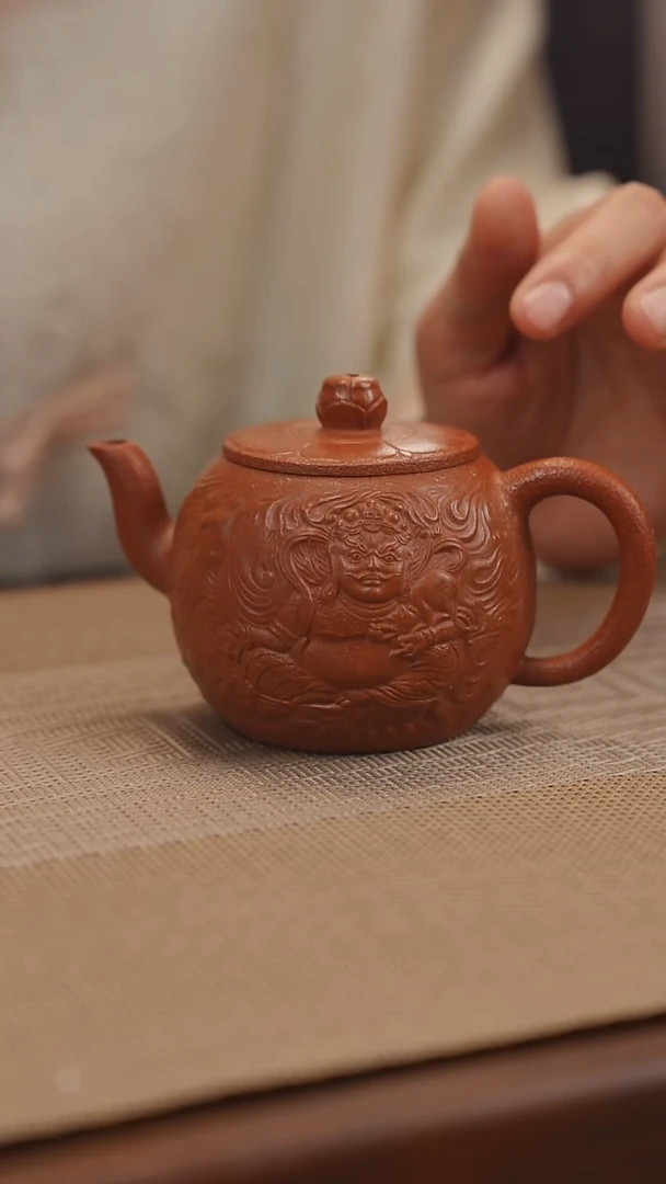 茶壶紫砂玉*芬原矿红降坡黄爷爷原矿