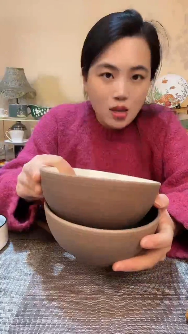 瓷片2个6.5英寸异形碗 微瑕介意勿拍