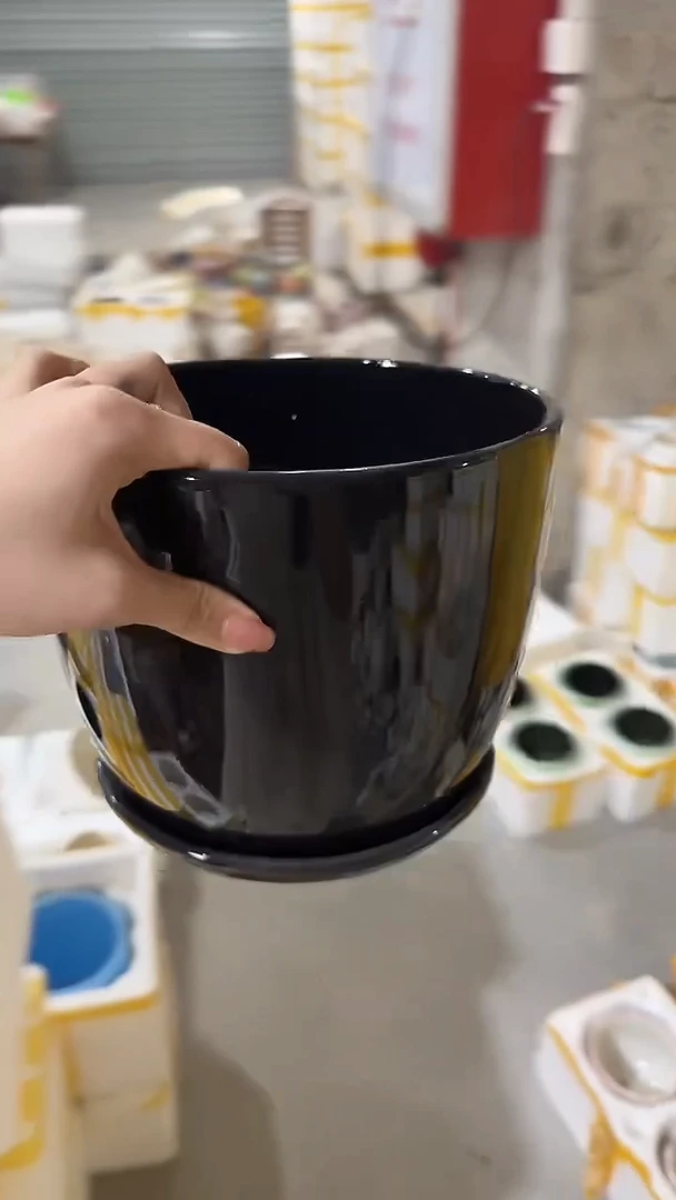 高温陶瓷花盆+E19