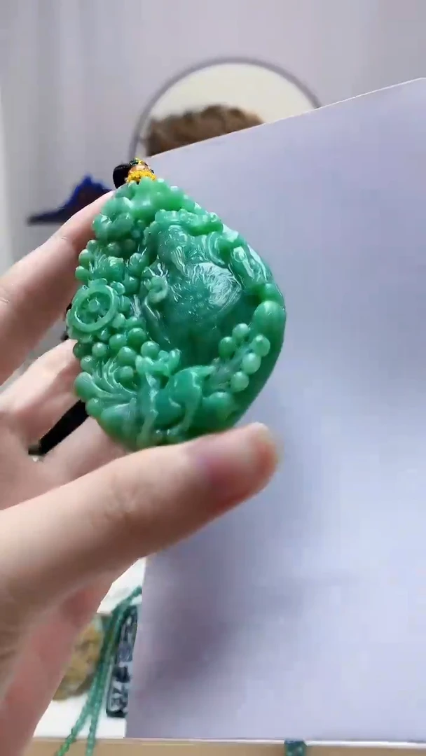 未镶嵌定制翡翠5159zm-毛货挂件107