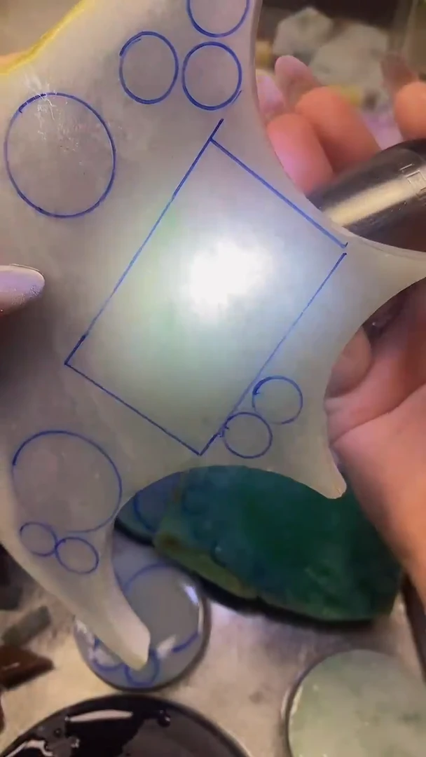 翡翠散珠未镶嵌玉上缘天然翡翠655