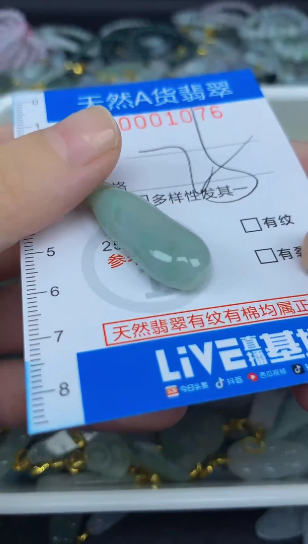 颈饰未镶嵌翡翠净货挂件-1076