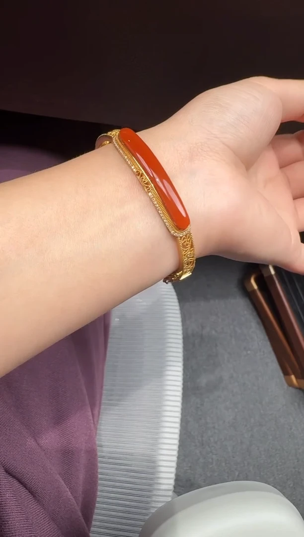 颈饰18K金镶嵌南红玛瑙62-541-12.2多样性拍一发一