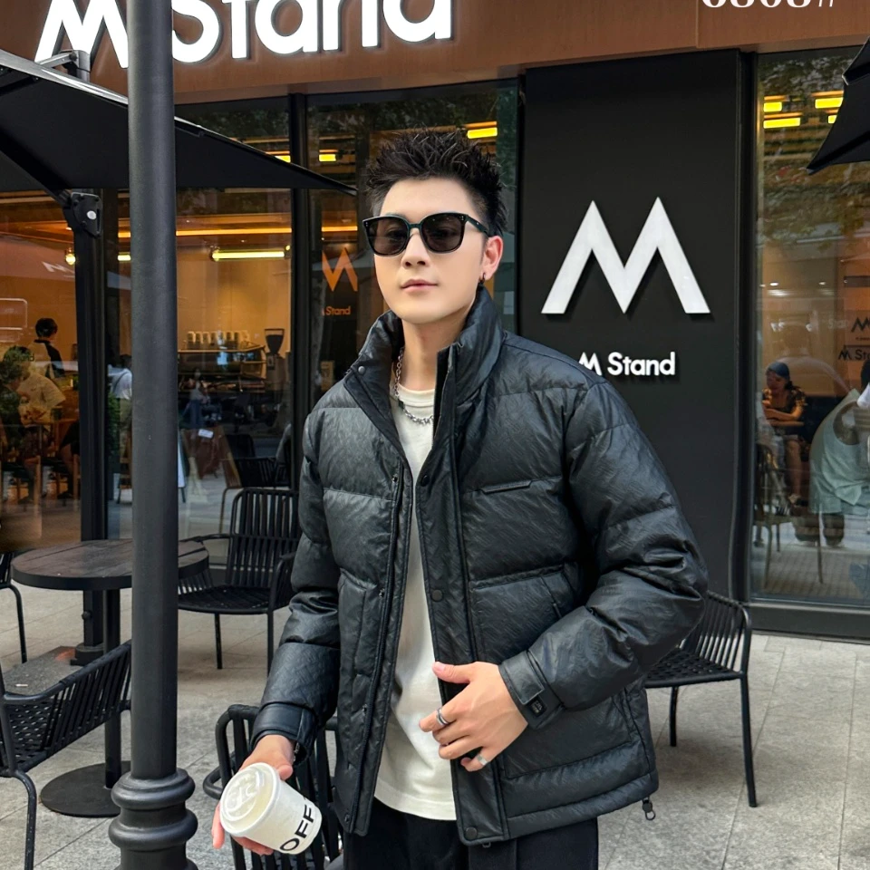 6808款男士冬装新款短款潮流立领休闲保暖加厚羽绒服外套